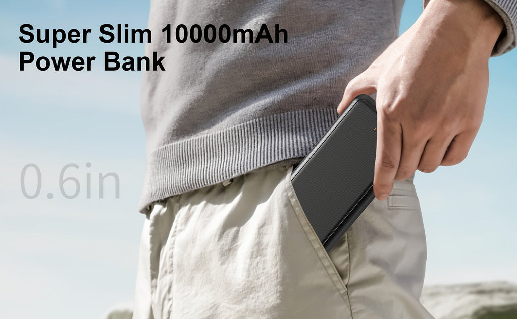 Batterie Portable 10 000 mAh 5V/2A – Power Bank Universelle pour Gilets Chauffants USB & Smartphones | Non Compatible 7,4V - L’ÂME URBAINE LIFESTYLE