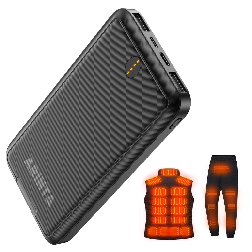 Batterie Portable 10 000 mAh 5V/2A – Power Bank Universelle pour Gilets Chauffants USB & Smartphones | Non Compatible 7,4V - L’ÂME URBAINE LIFESTYLE