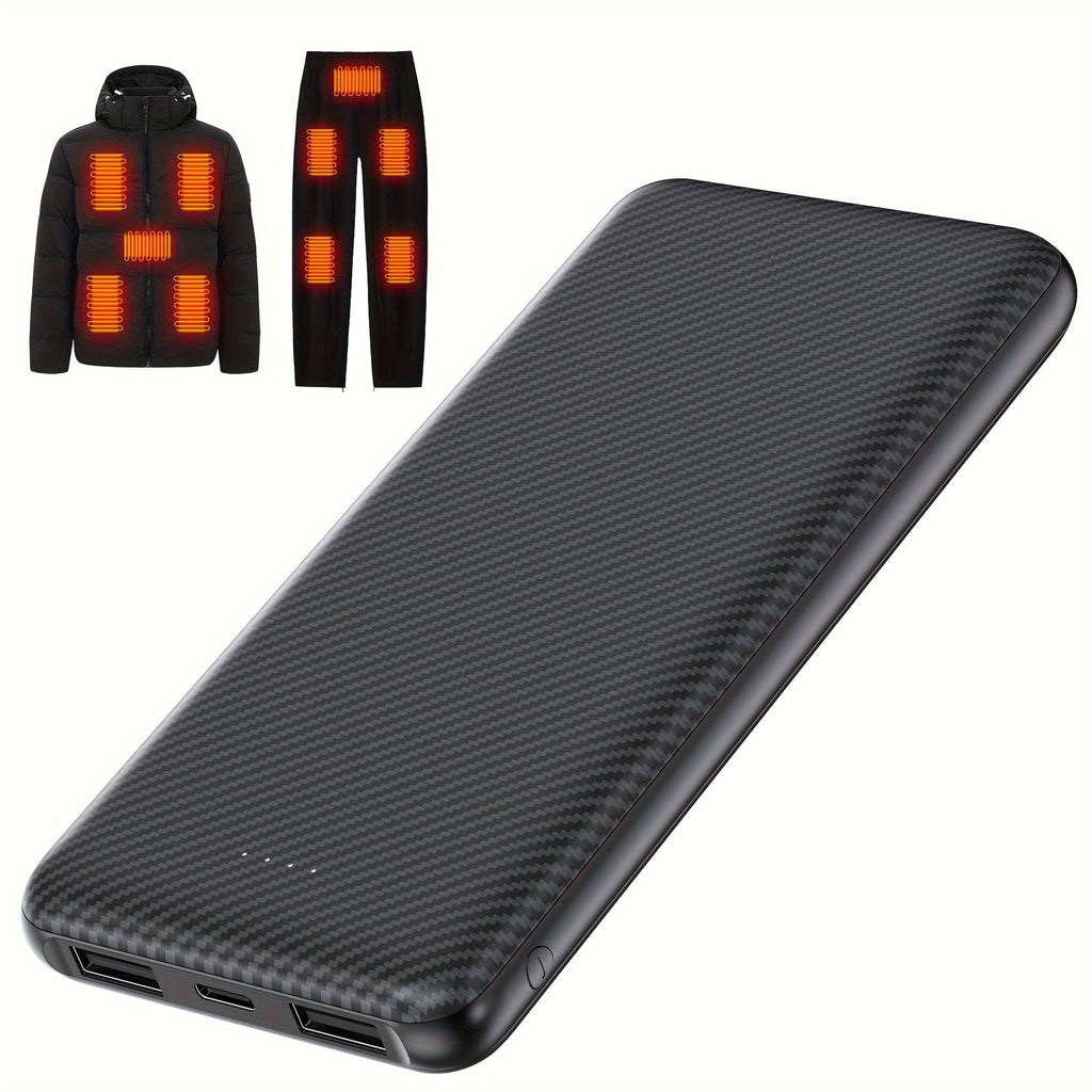 Batterie Portable 10 000 mAh USB - C – Power Bank Haute Performance pour Gilets & Vestes Chauffants | 5V/3A - L’ÂME URBAINE LIFESTYLE