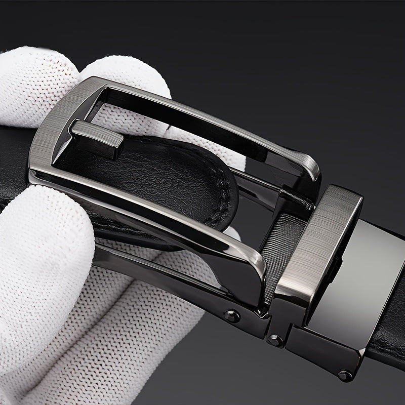 Ceinture Homme en Cuir Véritable à Boucle Automatique – Style Business & Streetwear Premium | DANWEITESI - L’ÂME URBAINE LIFESTYLE