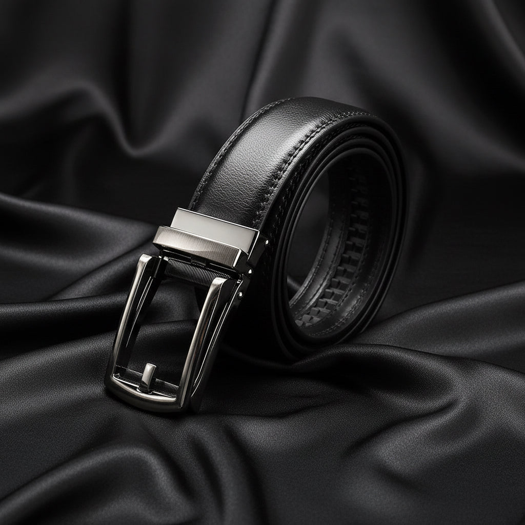 Ceinture Homme en Cuir Véritable à Boucle Automatique – Style Business & Streetwear Premium | DANWEITESI - L’ÂME URBAINE LIFESTYLE