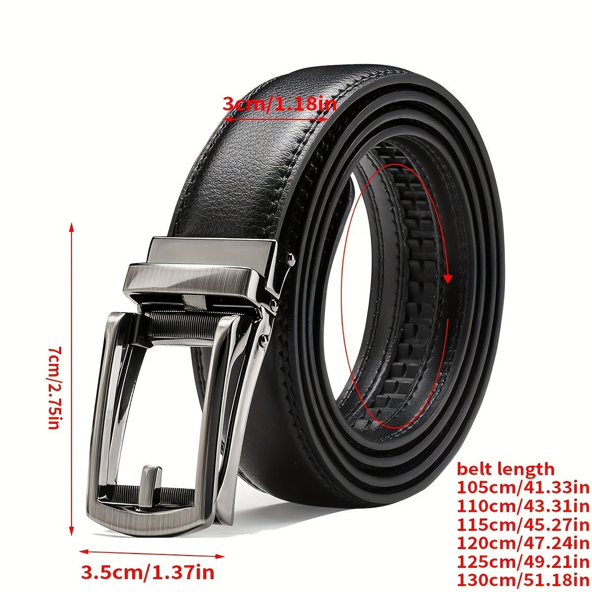 Ceinture Homme en Cuir Véritable à Boucle Automatique – Style Business & Streetwear Premium | DANWEITESI - L’ÂME URBAINE LIFESTYLE