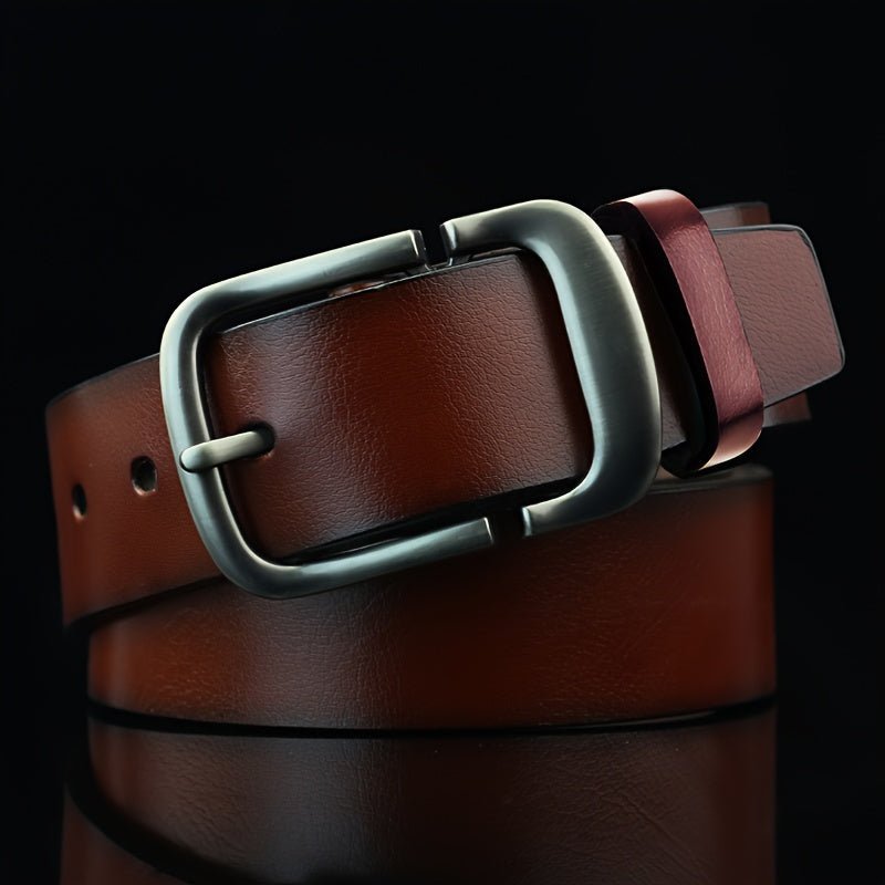 Ceinture Homme Rétro en Cuir PU – Boucle Ardillon Classique | Accessoire Tendance pour Jeans & Pantalons Habillés - L’ÂME URBAINE LIFESTYLE