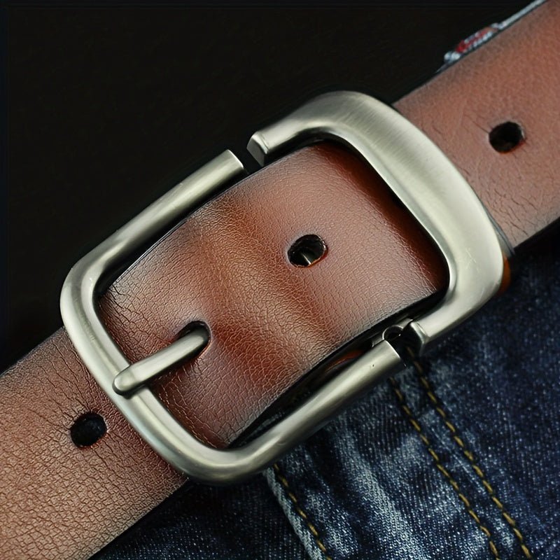 Ceinture Homme Rétro en Cuir PU – Boucle Ardillon Classique | Accessoire Tendance pour Jeans & Pantalons Habillés - L’ÂME URBAINE LIFESTYLE