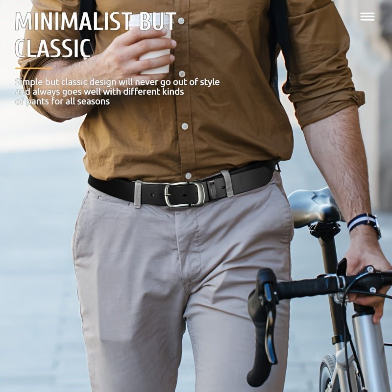 Ceinture Homme Rétro en Cuir PU – Boucle Ardillon Classique | Accessoire Tendance pour Jeans & Pantalons Habillés - L’ÂME URBAINE LIFESTYLE