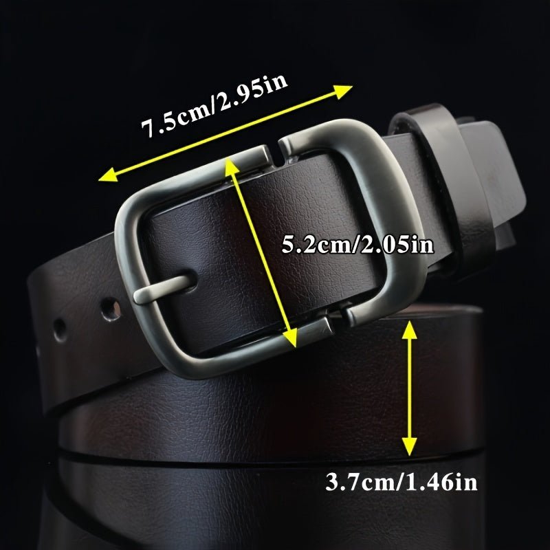 Ceinture Homme Rétro en Cuir PU – Boucle Ardillon Classique | Accessoire Tendance pour Jeans & Pantalons Habillés - L’ÂME URBAINE LIFESTYLE