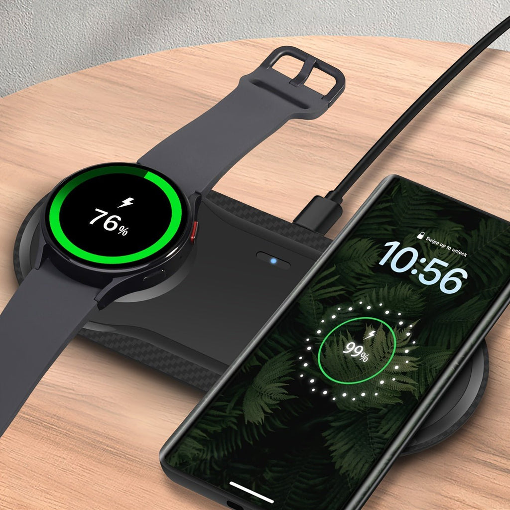 Chargeur Sans Fil Rapide 2 - en - 1 Samsung – Station Double pour Galaxy Watch, Galaxy S23/S22/S21, Buds, Z Flip & Z Fold - L’ÂME URBAINE LIFESTYLE