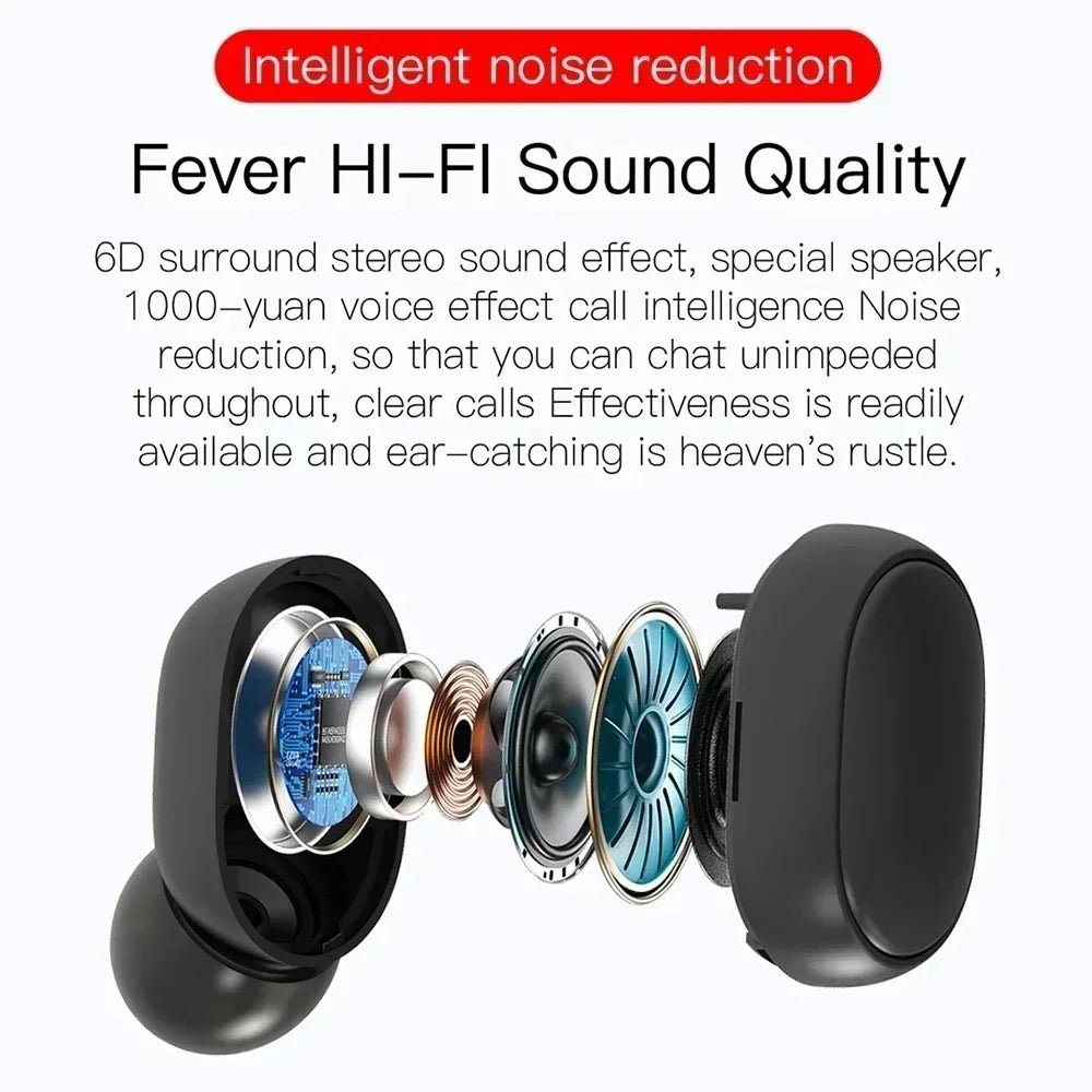 E6S Wireless Bluetooth Earphones TWS Bluetooth Headset Wireless Earbuds Noise Cancelling Earphones with Microphone Headphones - L’ÂME URBAINE LIFESTYLE