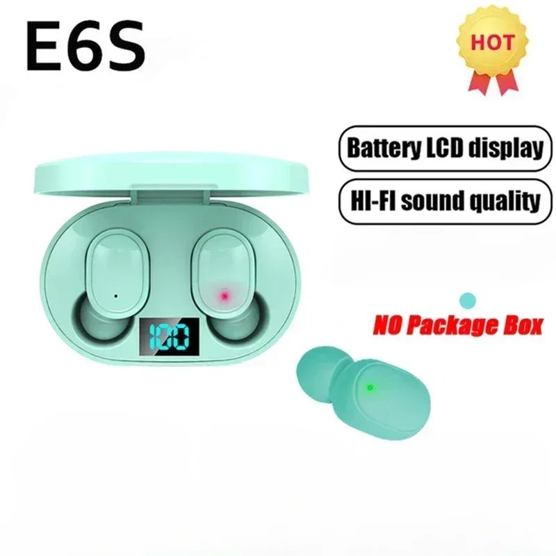 E6S Wireless Bluetooth Earphones TWS Bluetooth Headset Wireless Earbuds Noise Cancelling Earphones with Microphone Headphones - L’ÂME URBAINE LIFESTYLE