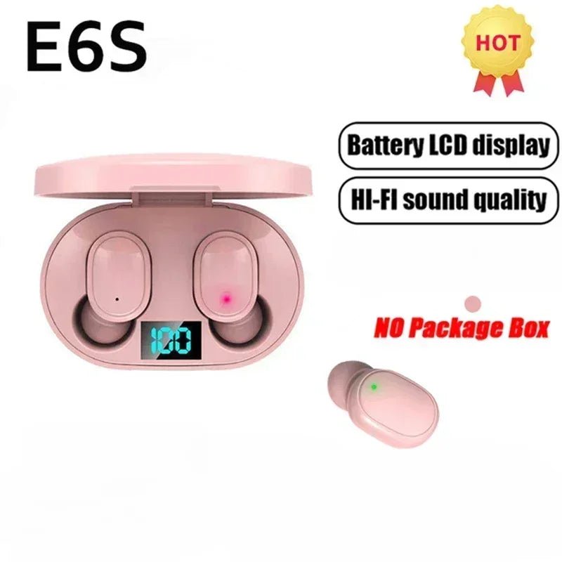E6S Wireless Bluetooth Earphones TWS Bluetooth Headset Wireless Earbuds Noise Cancelling Earphones with Microphone Headphones - L’ÂME URBAINE LIFESTYLE