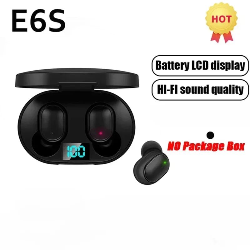 E6S Wireless Bluetooth Earphones TWS Bluetooth Headset Wireless Earbuds Noise Cancelling Earphones with Microphone Headphones - L’ÂME URBAINE LIFESTYLE