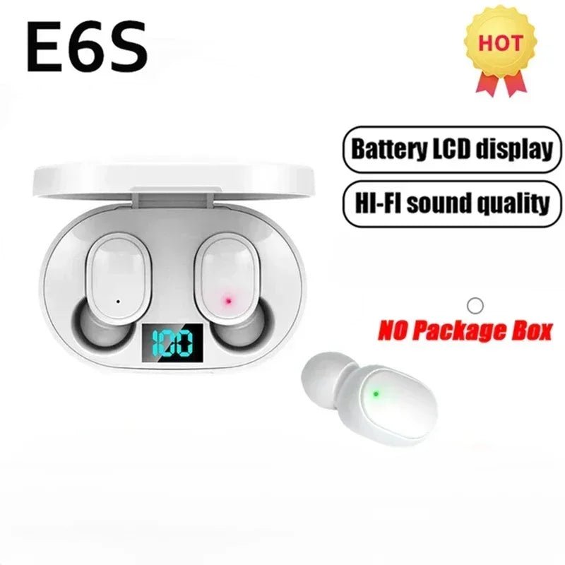E6S Wireless Bluetooth Earphones TWS Bluetooth Headset Wireless Earbuds Noise Cancelling Earphones with Microphone Headphones - L’ÂME URBAINE LIFESTYLE