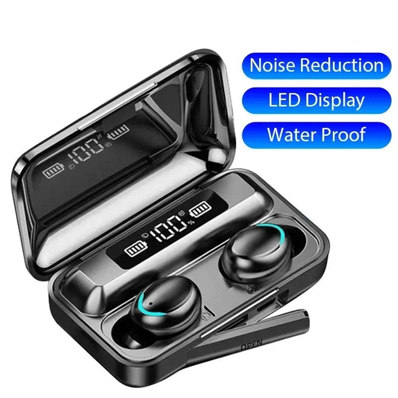 Écouteurs Bluetooth F9 TWS sans fil avec écran LED – Son stéréo, réduction de bruit et résistants à l’eau - L’ÂME URBAINE LIFESTYLE