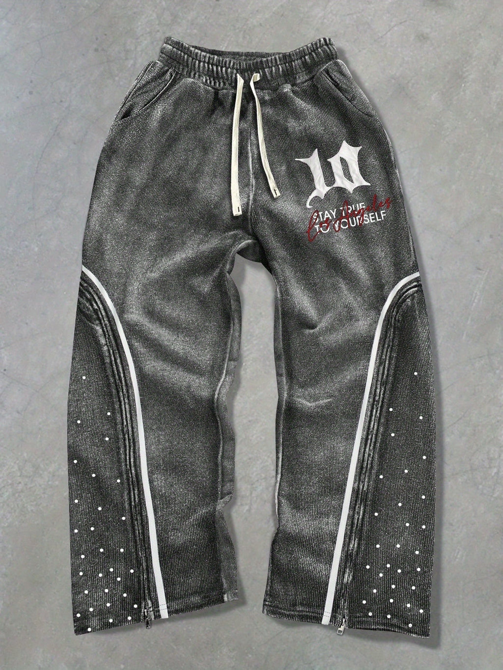 Jogger Streetwear Vintage Unisexe Rose – Taille Haute, Coupe Loose & Zip Intégral | Design Graffiti Harajuku - L’ÂME URBAINE LIFESTYLE