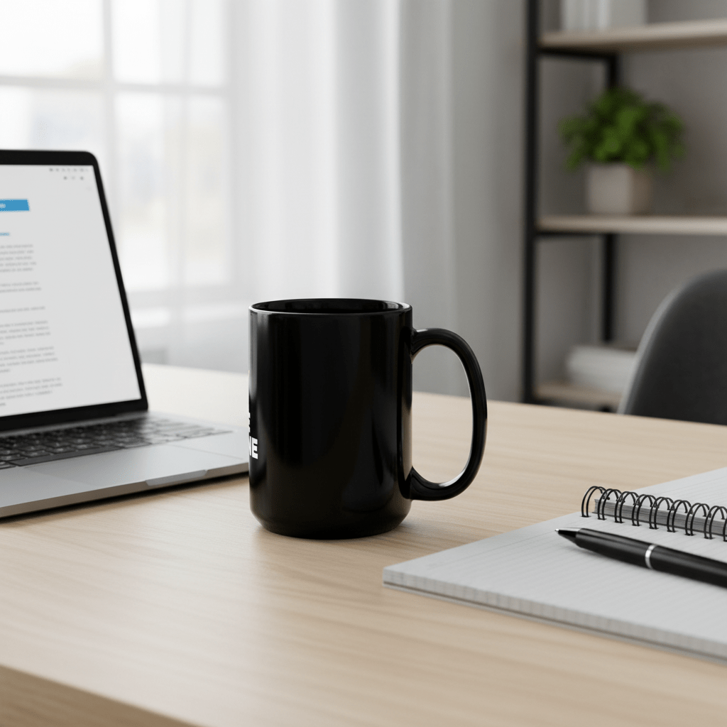 Mug brillant noir - L’ÂME URBAINE LIFESTYLE