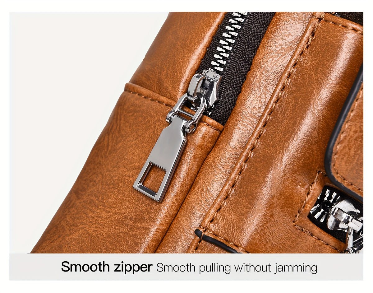 Sac Bandoulière Homme WEIXIER en Cuir PU Rétro – Durable, Résistant à l’Eau & Idéal pour Travail, Sorties & Quotidien - L’ÂME URBAINE LIFESTYLE