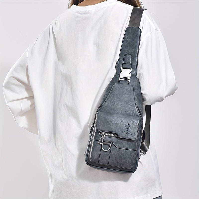 Sac Bandoulière Homme WEIXIER en Cuir PU Rétro – Durable, Résistant à l’Eau & Idéal pour Travail, Sorties & Quotidien - L’ÂME URBAINE LIFESTYLE