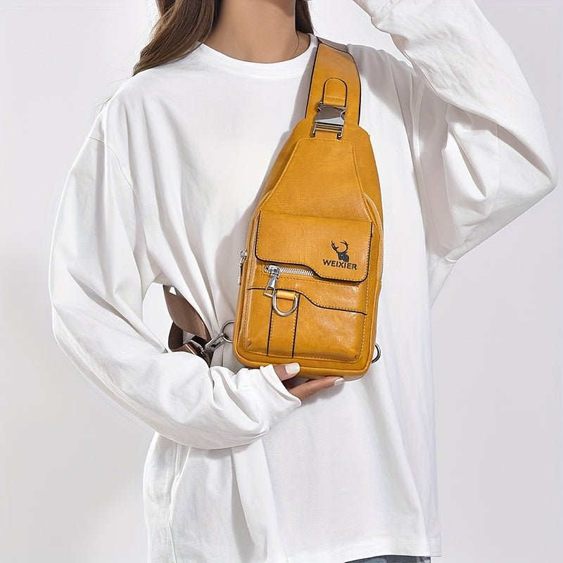 Sac Bandoulière Homme WEIXIER en Cuir PU Rétro – Durable, Résistant à l’Eau & Idéal pour Travail, Sorties & Quotidien - L’ÂME URBAINE LIFESTYLE