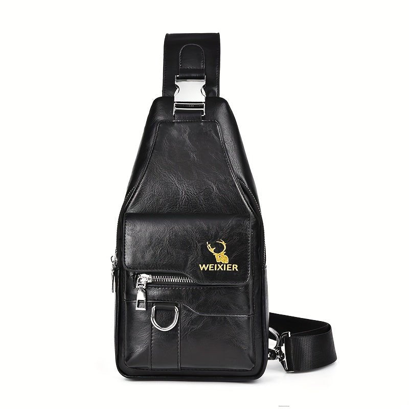 Sac Bandoulière Homme WEIXIER en Cuir PU Rétro – Durable, Résistant à l’Eau & Idéal pour Travail, Sorties & Quotidien - L’ÂME URBAINE LIFESTYLE