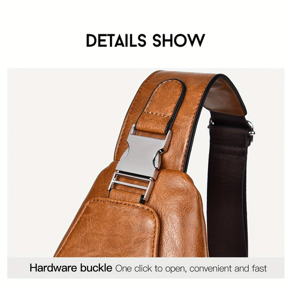 Sac Bandoulière Homme WEIXIER en Cuir PU Rétro – Durable, Résistant à l’Eau & Idéal pour Travail, Sorties & Quotidien - L’ÂME URBAINE LIFESTYLE