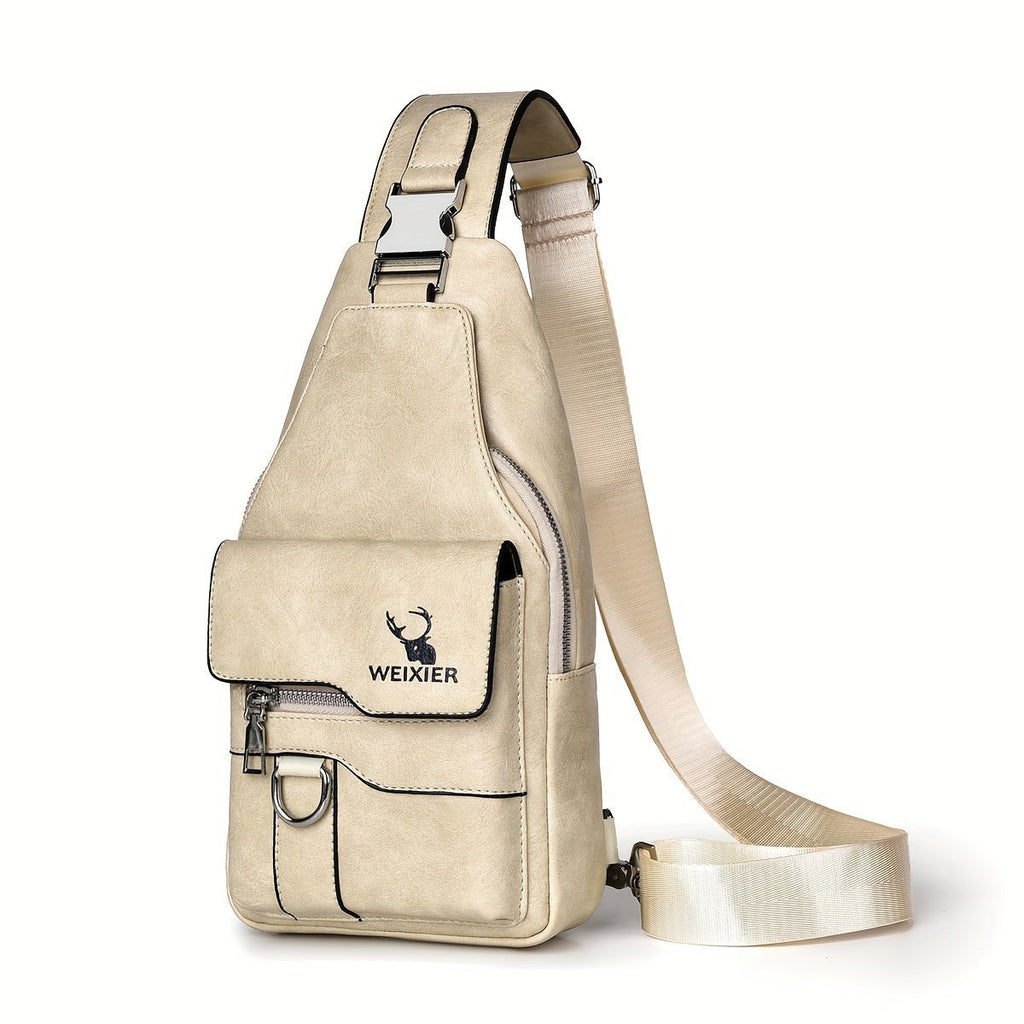 Sac Bandoulière Homme WEIXIER en Cuir PU Rétro – Durable, Résistant à l’Eau & Idéal pour Travail, Sorties & Quotidien - L’ÂME URBAINE LIFESTYLE