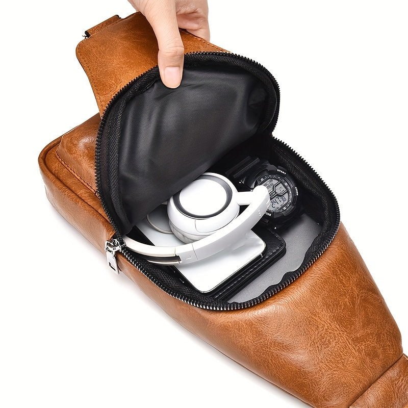 Sac Bandoulière Homme WEIXIER en Cuir PU Rétro – Durable, Résistant à l’Eau & Idéal pour Travail, Sorties & Quotidien - L’ÂME URBAINE LIFESTYLE