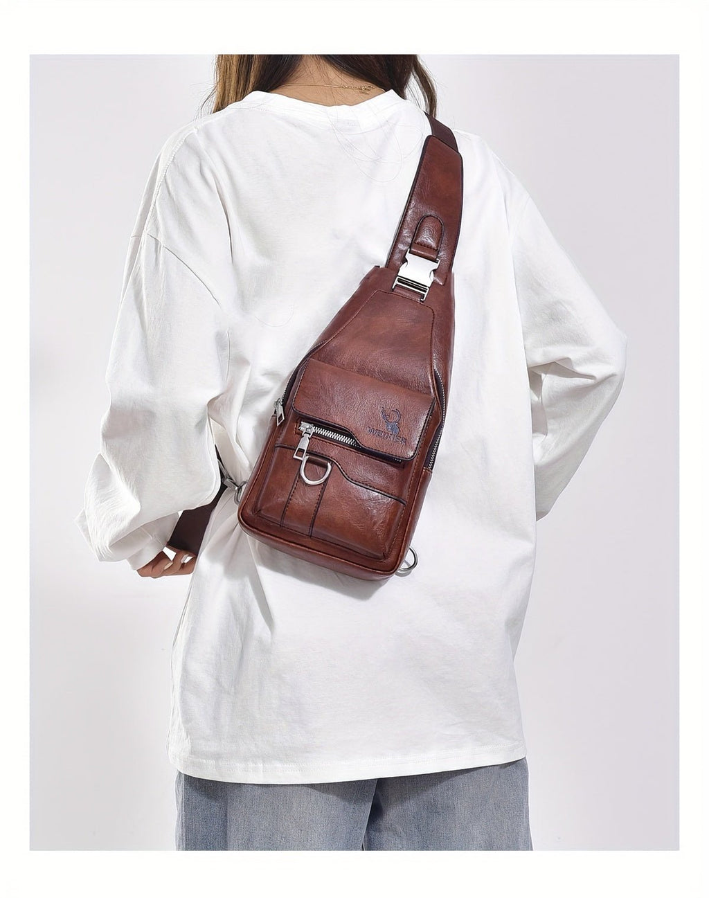 Sac Bandoulière Homme WEIXIER en Cuir PU Rétro – Durable, Résistant à l’Eau & Idéal pour Travail, Sorties & Quotidien - L’ÂME URBAINE LIFESTYLE