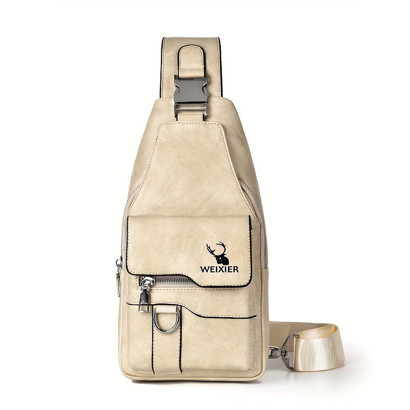 Sac Bandoulière Homme WEIXIER en Cuir PU Rétro – Durable, Résistant à l’Eau & Idéal pour Travail, Sorties & Quotidien - L’ÂME URBAINE LIFESTYLE