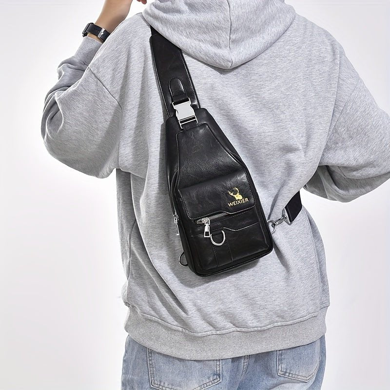 Sac Bandoulière Homme WEIXIER en Cuir PU Rétro – Durable, Résistant à l’Eau & Idéal pour Travail, Sorties & Quotidien - L’ÂME URBAINE LIFESTYLE