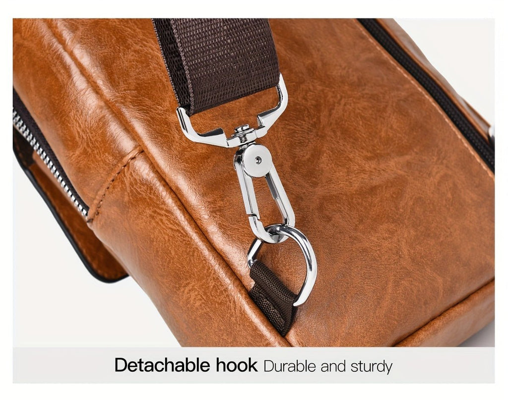Sac Bandoulière Homme WEIXIER en Cuir PU Rétro – Durable, Résistant à l’Eau & Idéal pour Travail, Sorties & Quotidien - L’ÂME URBAINE LIFESTYLE