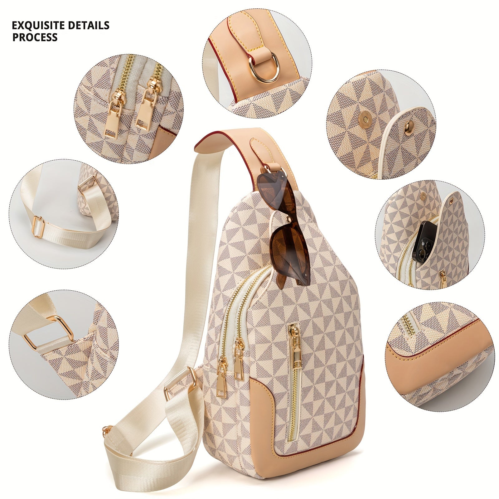 Sac Poitrine Femme Imprimé – Sac Bandoulière Crossbody Tendance & Polyvalent | Mini Sac à Dos Casual - L’ÂME URBAINE LIFESTYLE