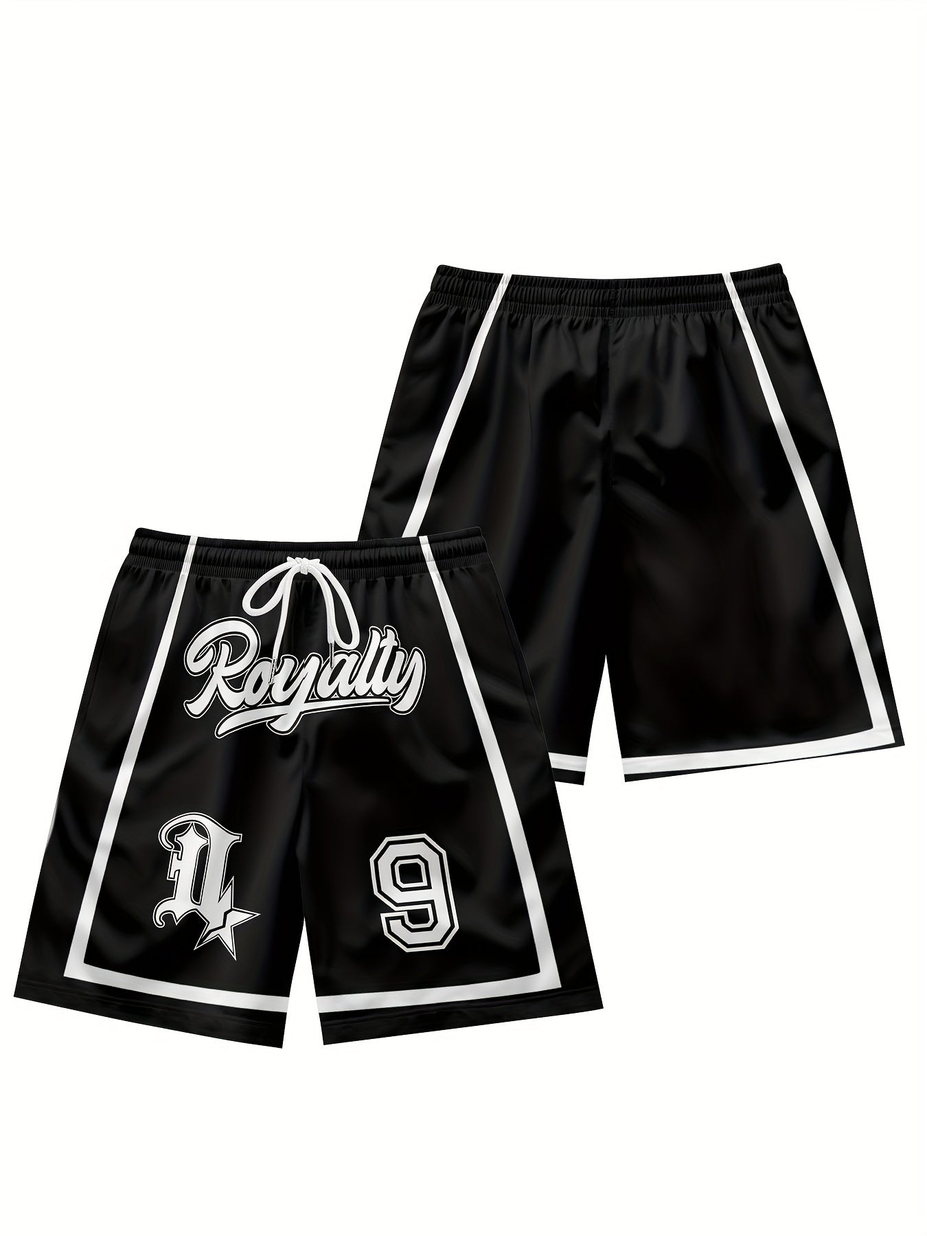 Short Homme Noir à Séchage Rapide – Polyester Respirant, Idéal Basket & Streetwear | Confort Léger & Style Urbain - L’ÂME URBAINE LIFESTYLE