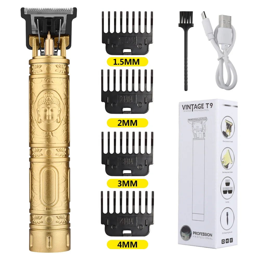 Tondeuse Professionnelle Rétro T9 – Kit de Coupe & Rasage Sans Fil - L’ÂME URBAINE LIFESTYLE