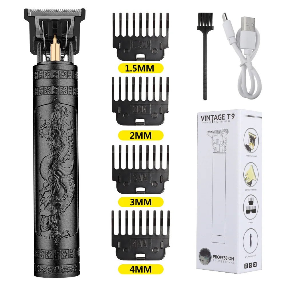 Tondeuse Professionnelle Rétro T9 – Kit de Coupe & Rasage Sans Fil - L’ÂME URBAINE LIFESTYLE
