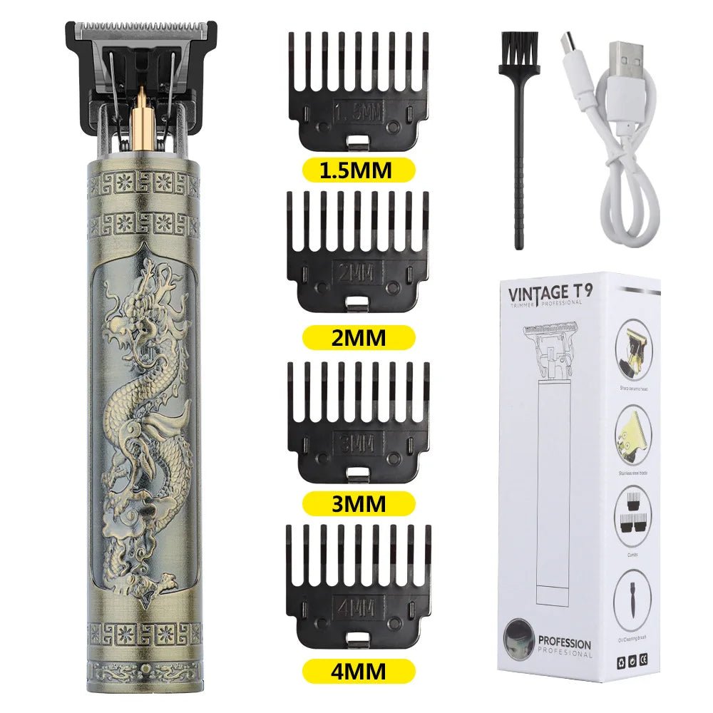 Tondeuse Professionnelle Rétro T9 – Kit de Coupe & Rasage Sans Fil - L’ÂME URBAINE LIFESTYLE