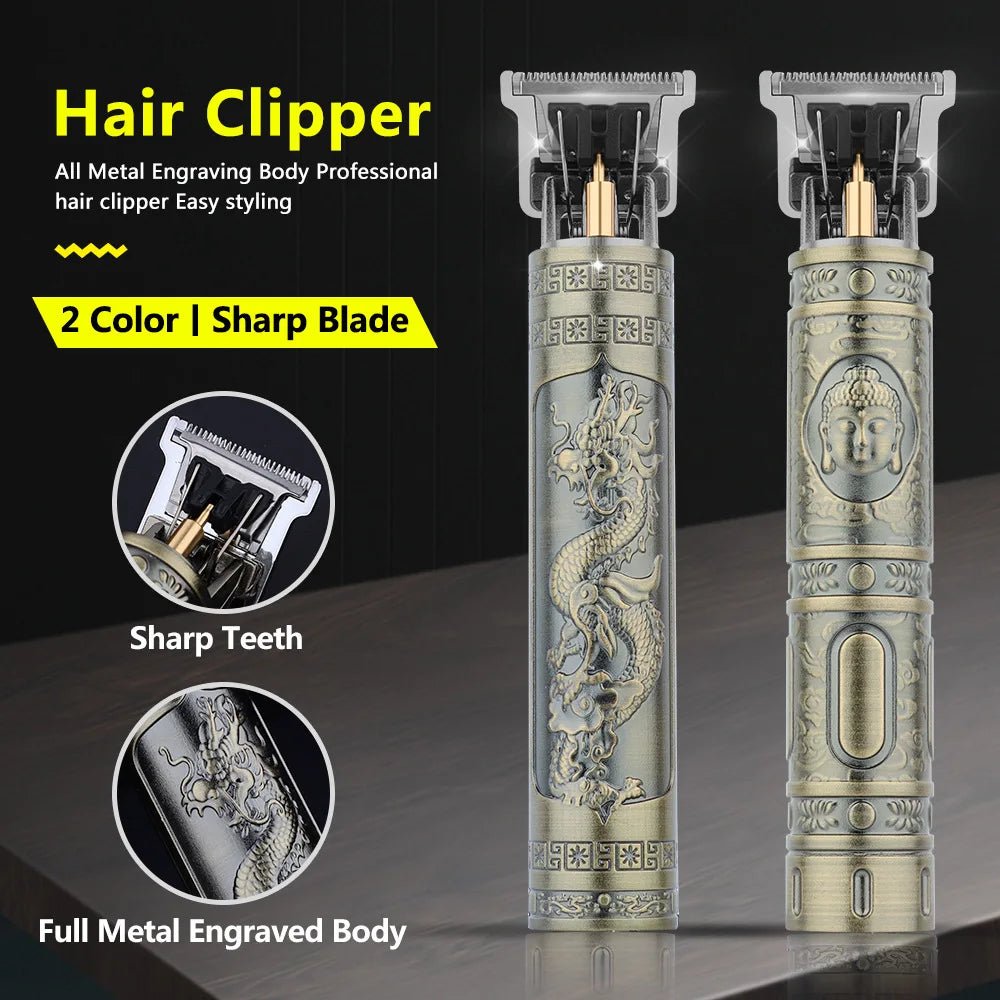Tondeuse Professionnelle Rétro T9 – Kit de Coupe & Rasage Sans Fil - L’ÂME URBAINE LIFESTYLE